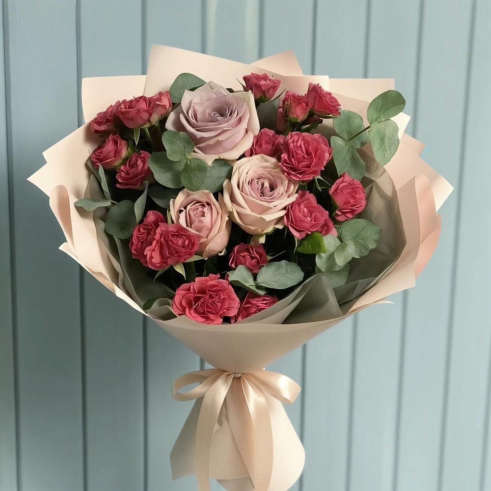 Букет цветов из: Гвоздики и Розы в Закаменске