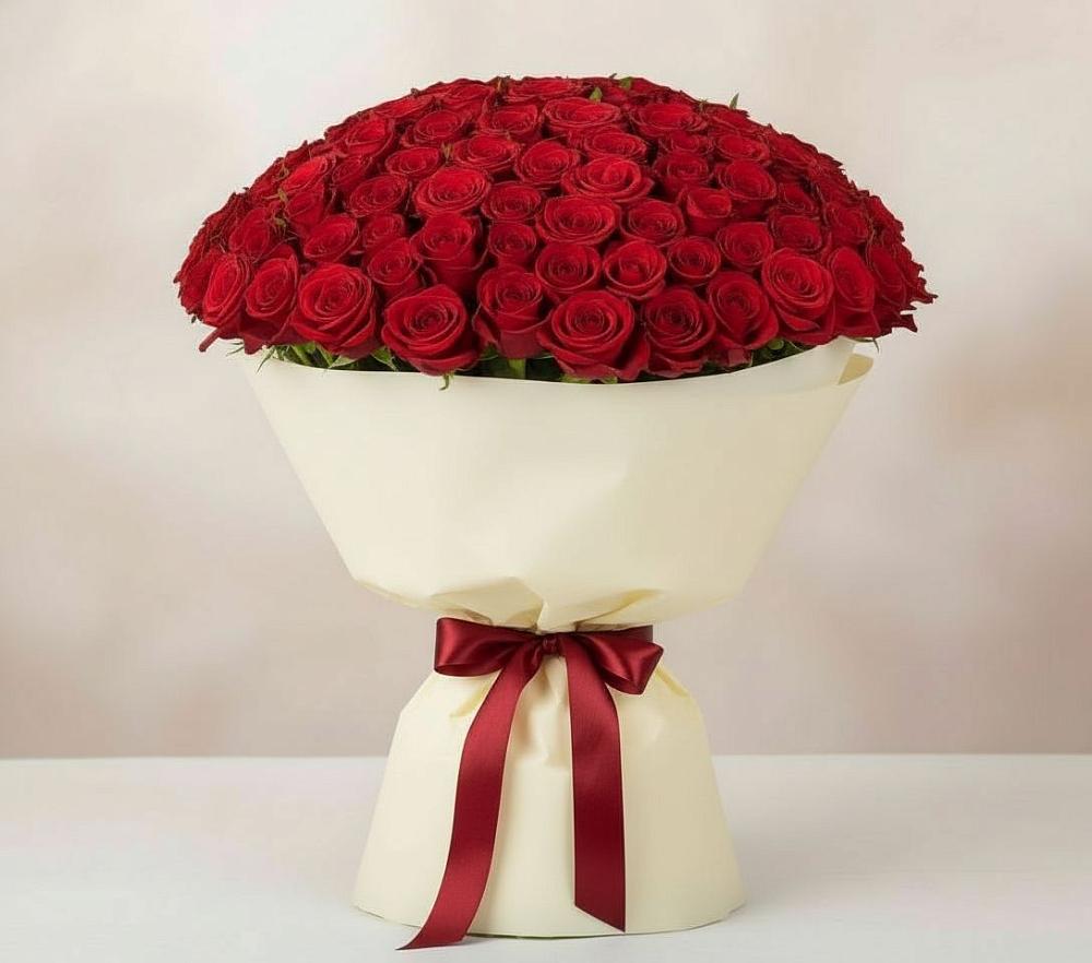 Букет 101 Красная роза Милано в Закаменске