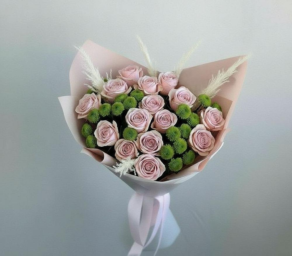 Букет цветов из: Розы и Хризантемы в Закаменске