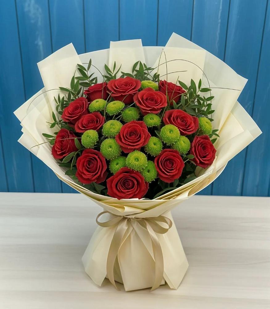 Букет цветов из: Розы и Хризантемы в Закаменске