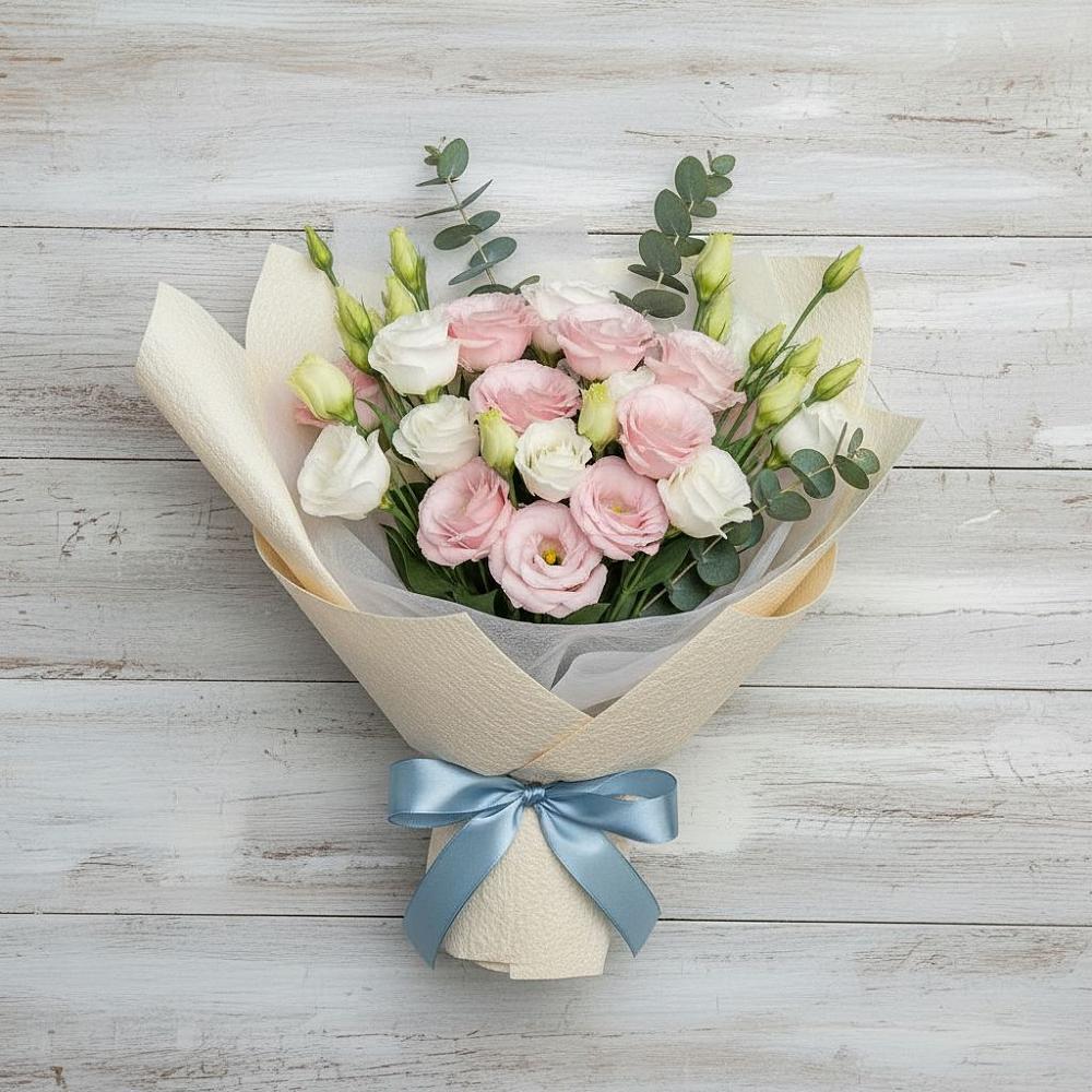 Букет цветов из: Лизиантусы в Закаменске